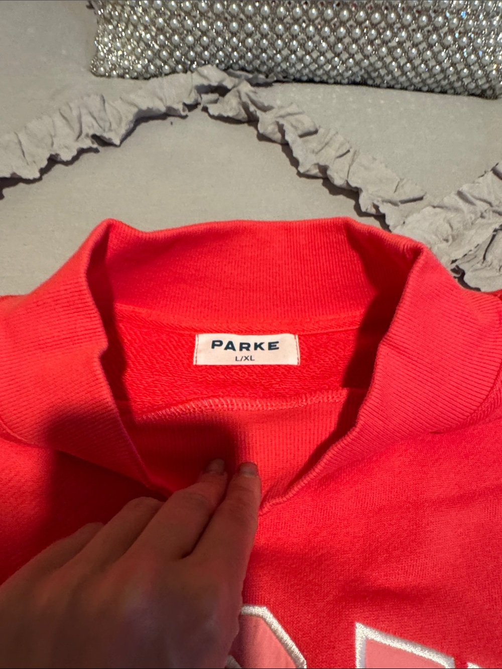 NEW Parke Varsity Mockneck Sweatshirt - Flamengo - Picture 5 of 10
